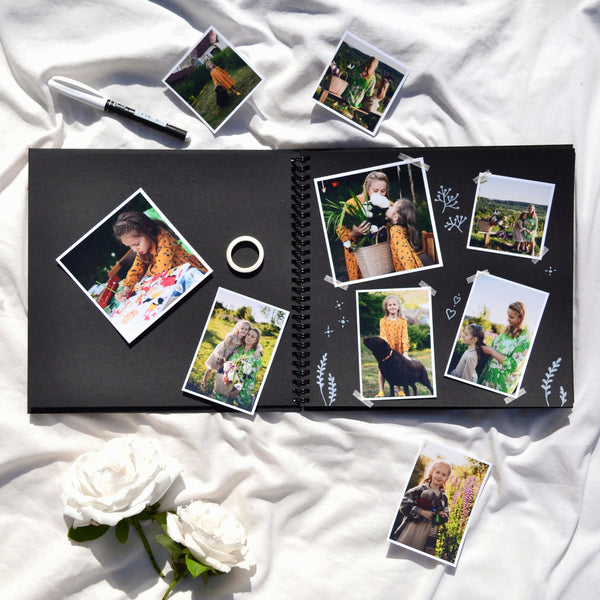 Unique Black & Kraft Photo Album – Anniversary and Valentine's Day Gift